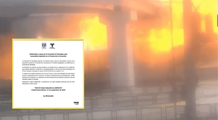 Apoyo psicológico tras explosión en Puente de la Concordia en Iztapalapa. Facultad de Psicología de la UNAM