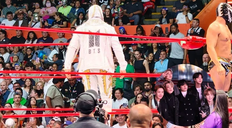 Algunos de los integrantes de BTS fueron vistos disfrutando de las luchas en CDMX