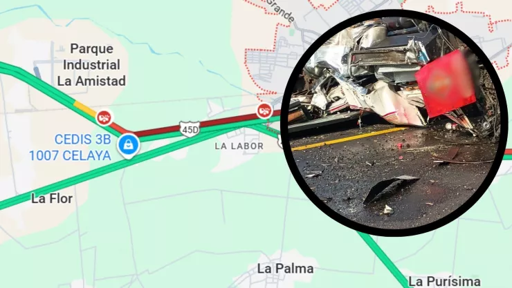 volcadura tráiler Apaseo el Grande Celaya hoy