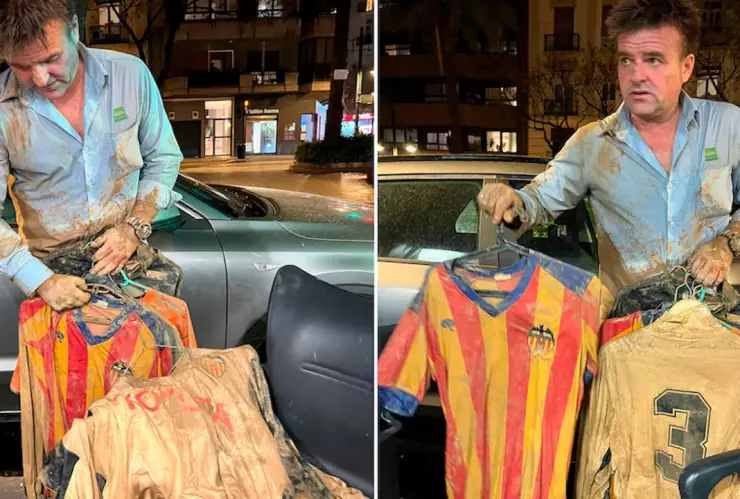 Hincha rescata colección de camisetas del Valencia C.F.