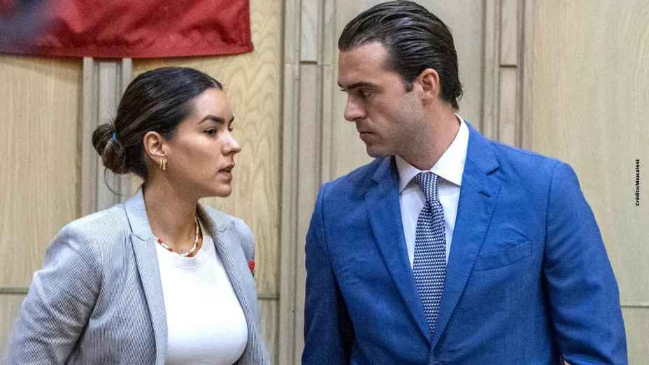 Ana Araujo, esposa de Pablo Lyle llegó a Miami en espera de la sentencia.