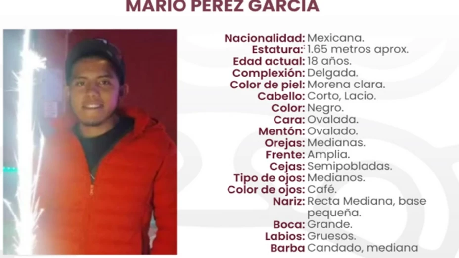 Buscan a Mario Pérez García, de 18 años, desaparecido en Acatzingo, Puebla