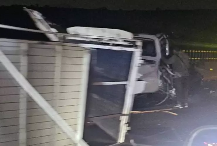 Volcadura en la autopista México-Puebla