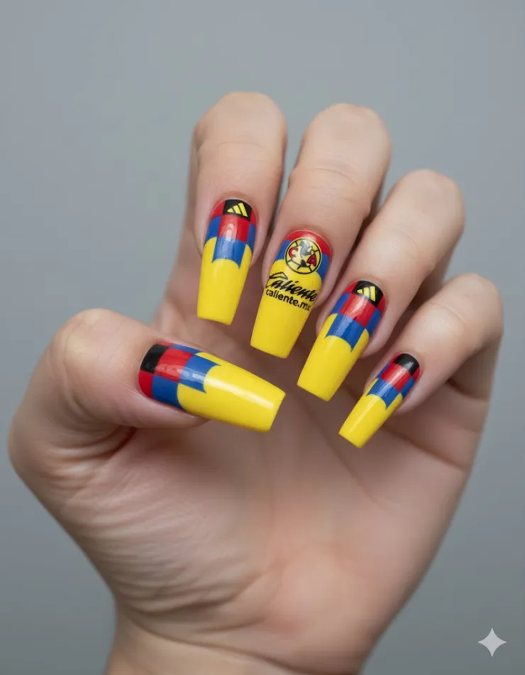 7 diseños de uñas inspiradas en el Club América que pueden ir en cualquier forma: se ven lindas en cortas o largas