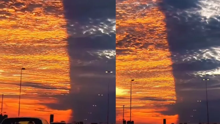 VIDEO: ¡Hermoso! Captan extraña división del cielo en Florida y se vuelve viral