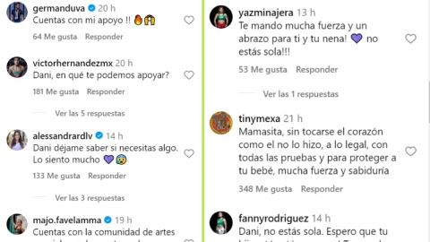 Deportistas en apoyo a Daniela López