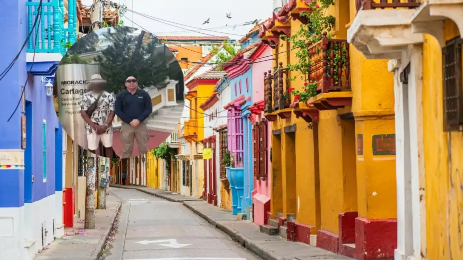 Imagen de Cartagena, Colombia y de estadounidense deportado.