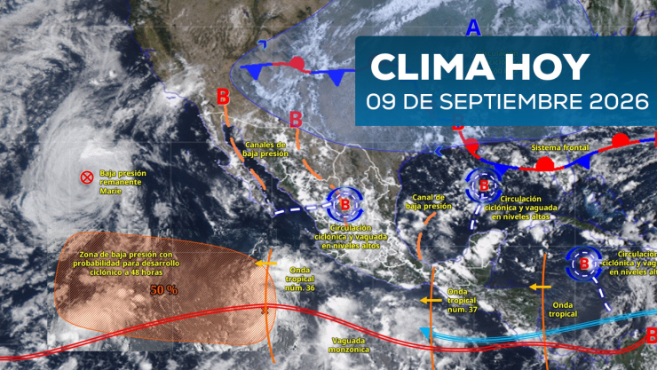 Clima 9 de septiembre en México
