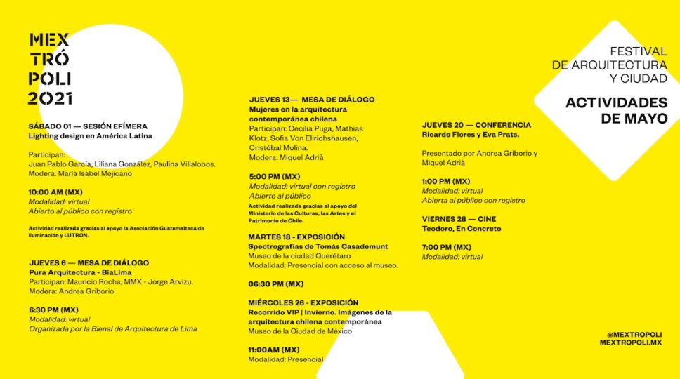 cartel actividades mextropoli mayo