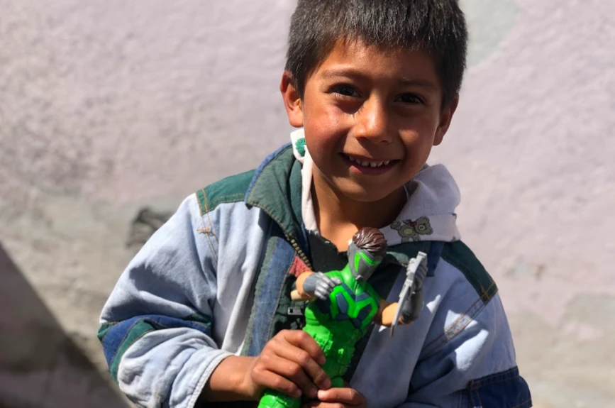 Entrega de juguetes en Xalostoc, Tlaxcala