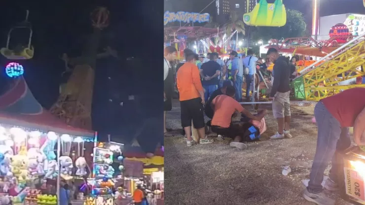 accidente juego mecánico