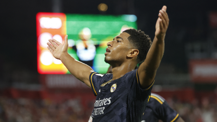 Jude Bellingham festeja gol con Real Madrid
