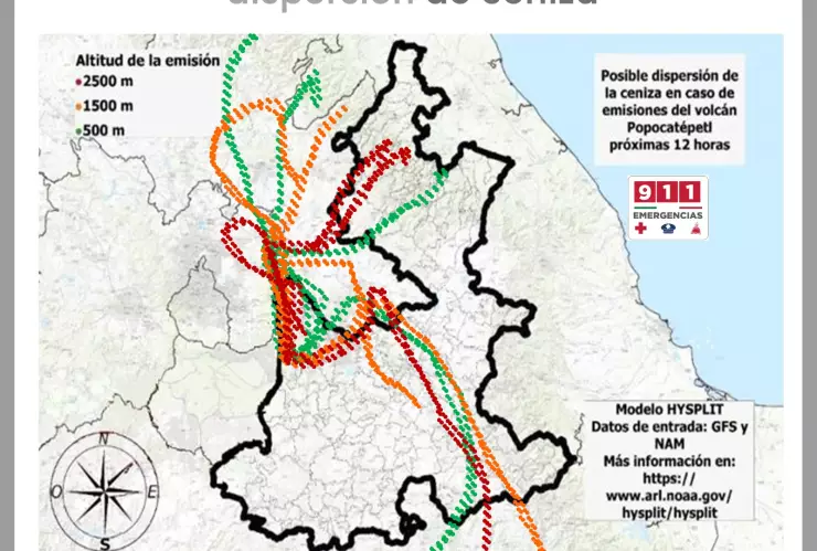 caída de ceniza 3 de mayo