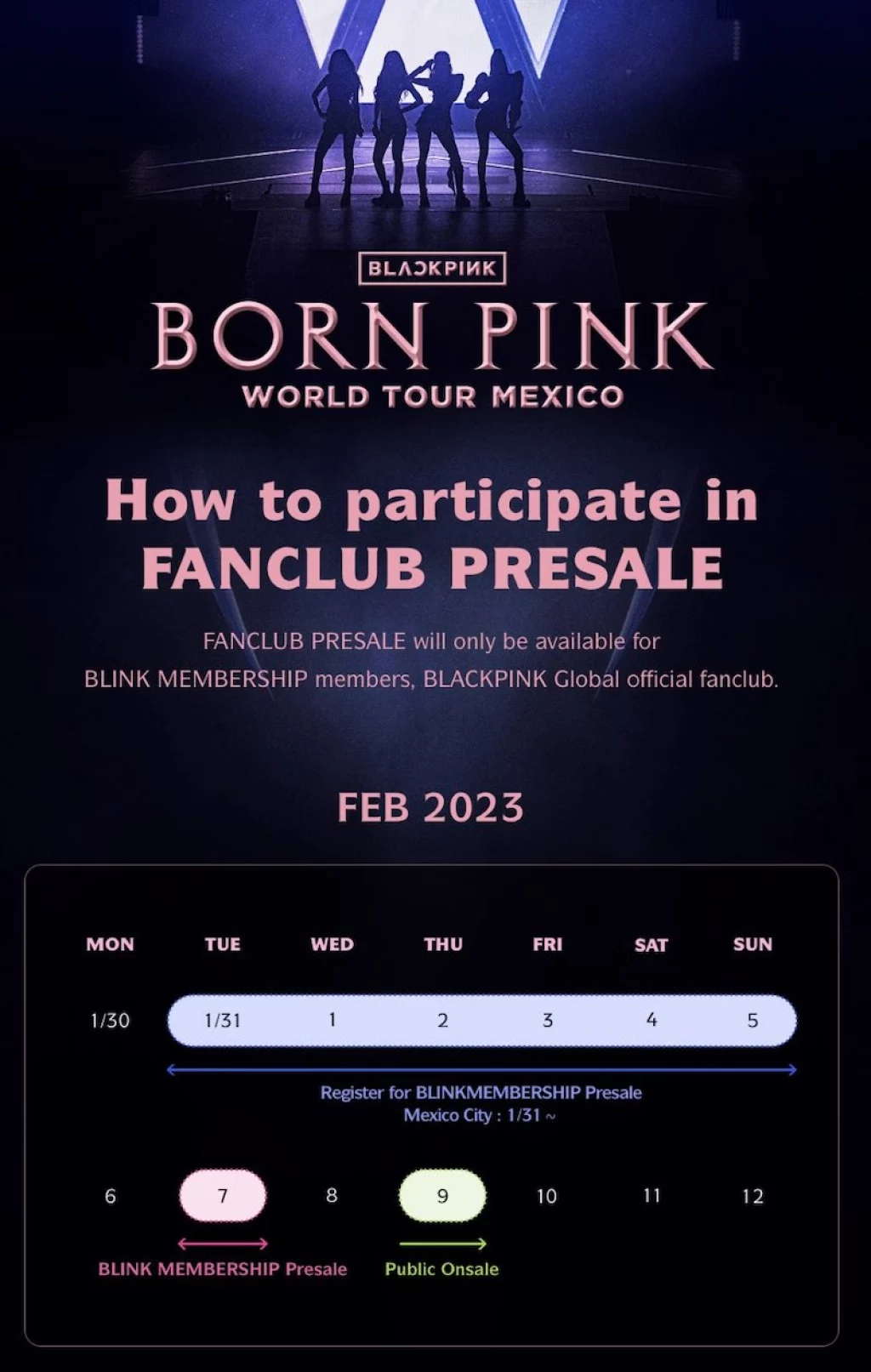 preventa fans blackpink fechas