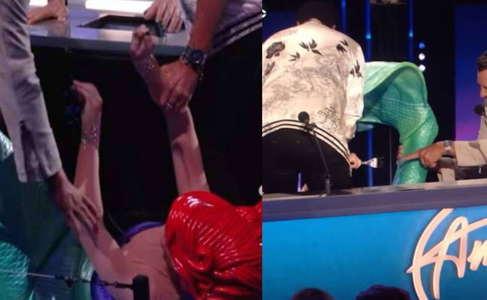 Video ¡A lo juanga! Katy Perry sufre caída en plena transmisión
