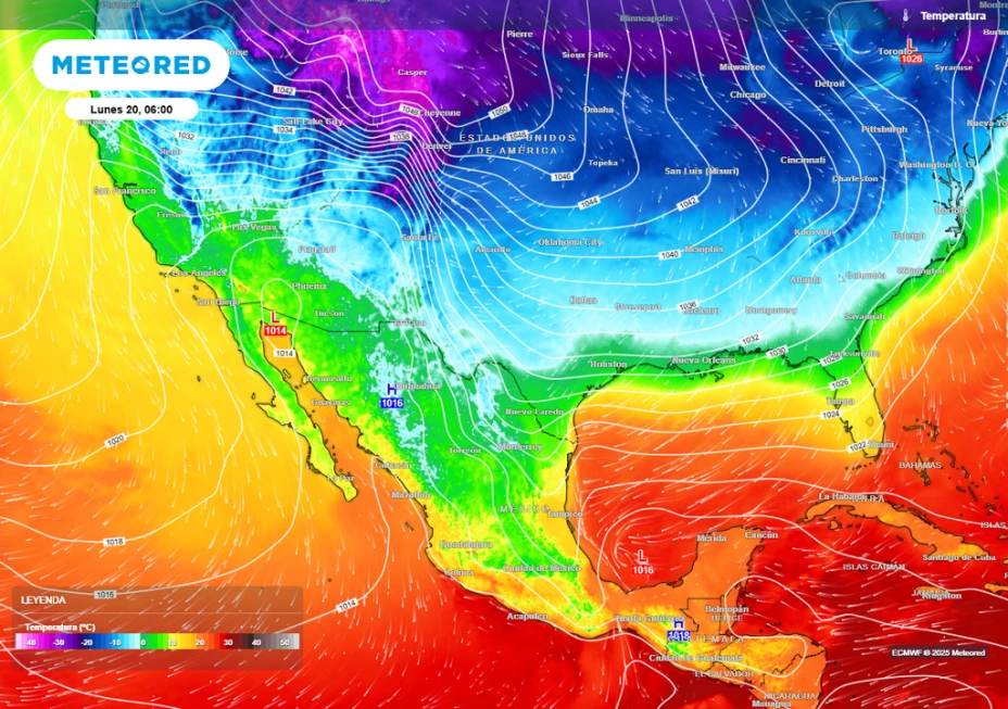 Onda gélida en camino