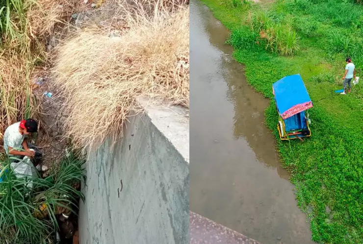Mujer cae río Sabinal