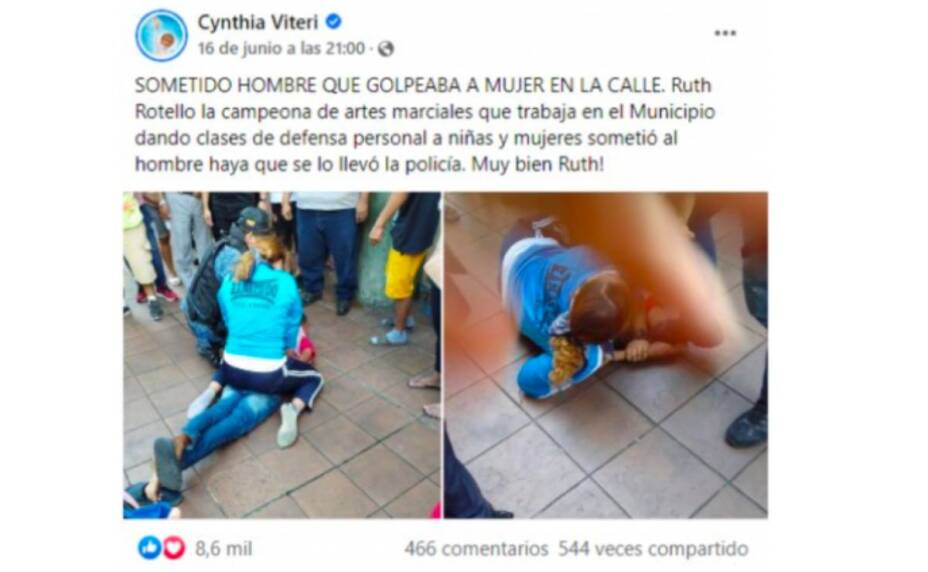 Campeona de MMA somete a agresor por pegarle a una mujer