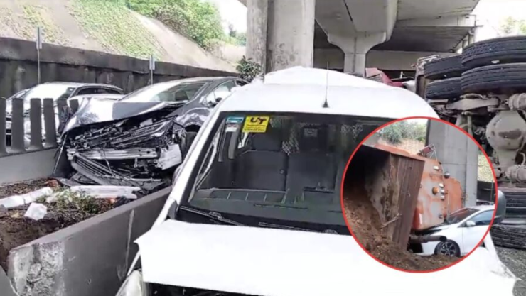 Carambola en CDMX, Periférico y Chapultepec 6 vehículos destrozados