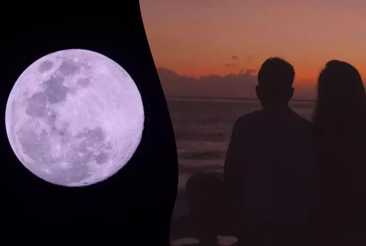 Luna rosa en Libra el 13 de abril de 2025 en Baja California