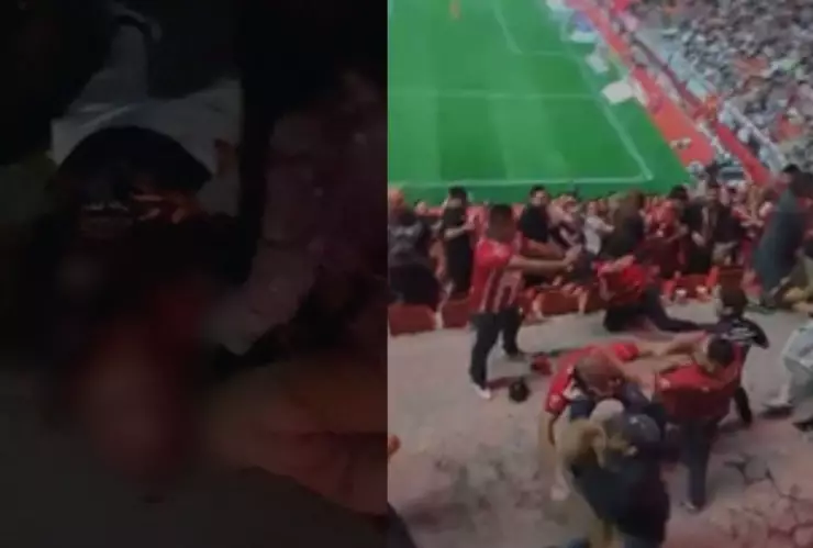 🚨 Pleito en partido de Xolos vs Chivas deja un herido de bala