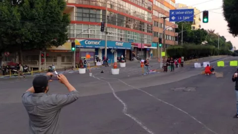 Bloqueo en Parque Lira