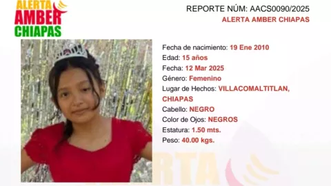 ALERTA AMBER CHIAPAS: Mariela Yasuri Cortez Cabrera desapareció en Villa Comaltitlán