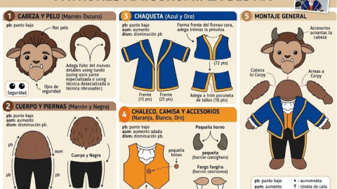3 patrones de amigurumi de Disney nivel intermedio que parecen comprados en una tienda