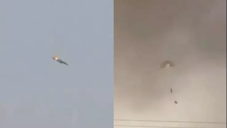 Momento exacto en que pilotos de EE. UU. eyectan de aviones F-15 tras error de Kuwait