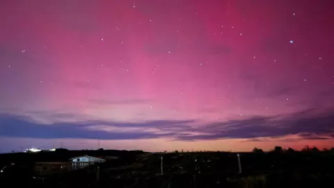 Aurora boreal en Baja California 10 de mayo