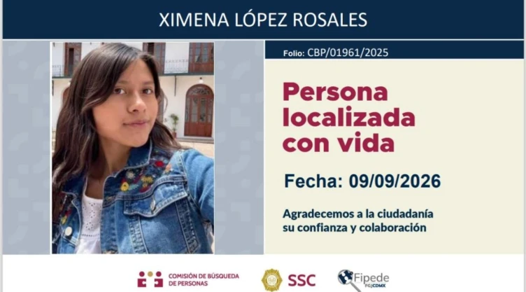 Ximena López Rosales desapareció en octubre en Tlalpan al salir a la tienda.