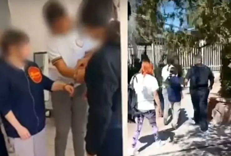 Esposan a dos alumnas