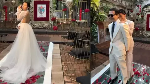 VIDEO del FIRST LOOK en la boda de Ángela Aguilar y Christian Nodal; así reaccionó el cantante