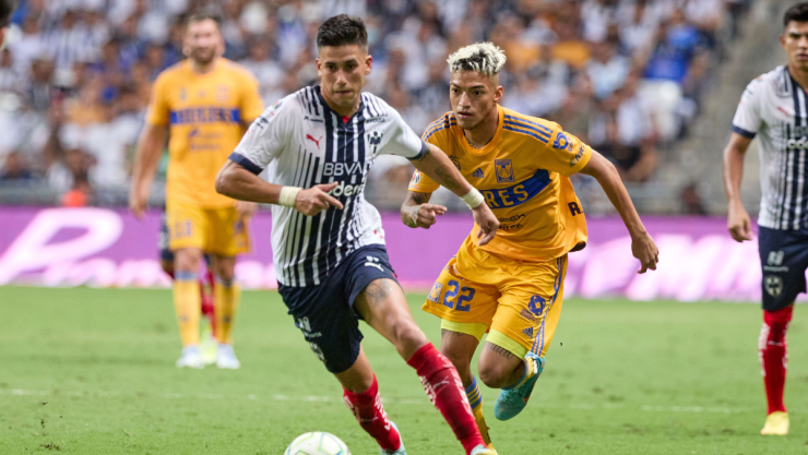 Maxi Meza en el cl&aacute;sico Rayados vs Tigres