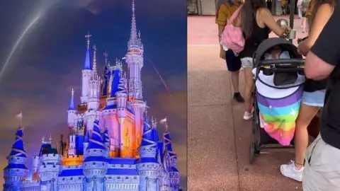 Niña disfrazada en Disney World