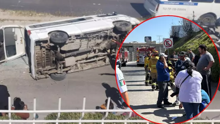 Volcadura en Blvd 2000