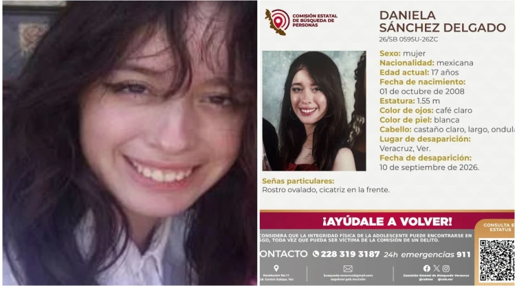 Desaparece Daniela Sánchez Delgado, estudiante de la Universidad Veracruzana.