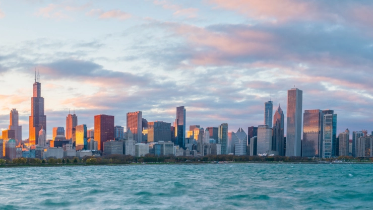 Vista de la ciudad de Chicago, Illinois