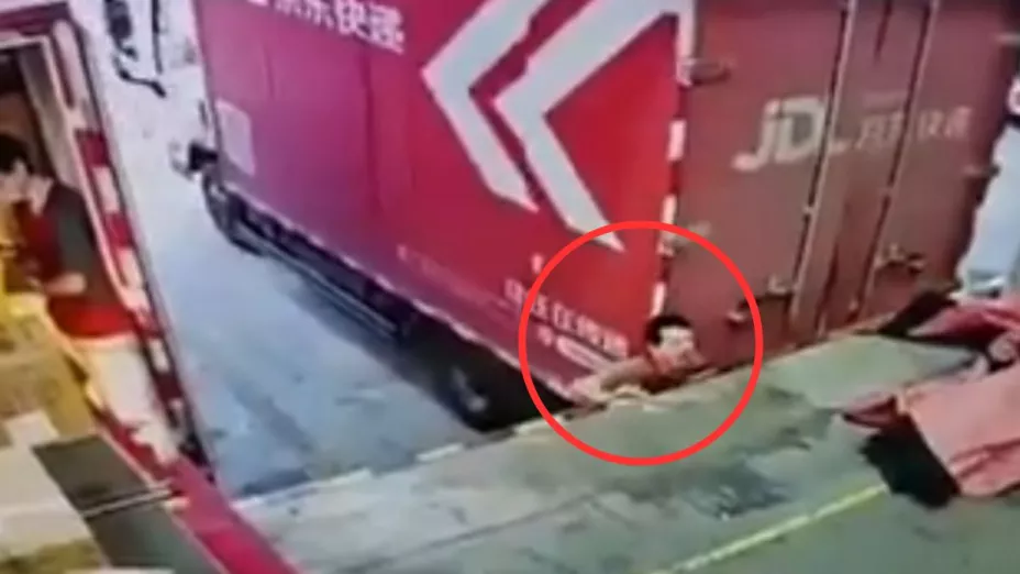 accidente en zona de descarga