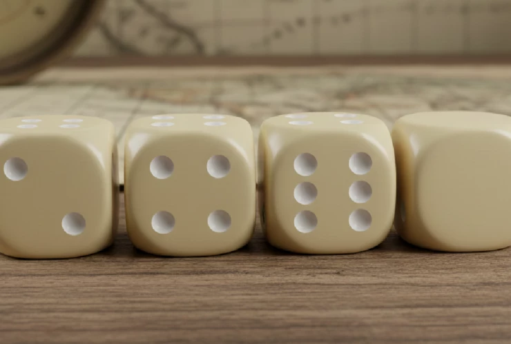 Acertijo visual secuencia dados