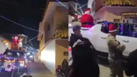 caravana navideña de grupos criminales en Tlacotepec, Guerrero