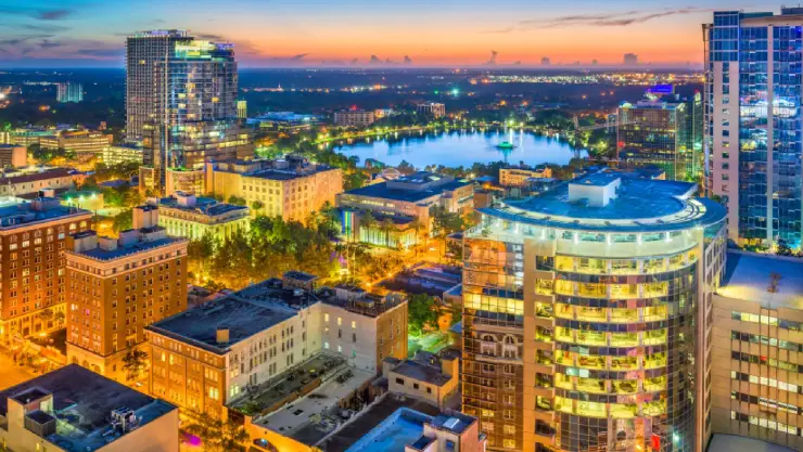 Vista panorámica de los edificios de Orlando