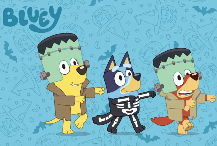 Fondo de pantalla de Bluey de Halloween 1