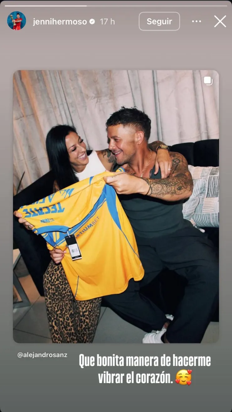 Jenni Hermoso y Alejandro Sanz.