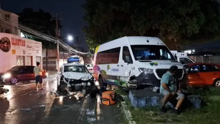 Se registra accidente en la Av. Chichén Itzá en Cancún HOY 24 de agosto de 2024