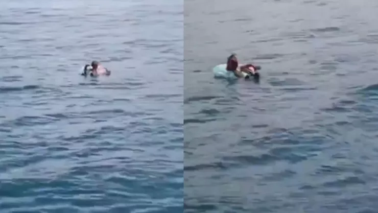 SE QUEDA DORMIDO EN MAR