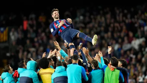 Gerard Piqué, tras su último juego en el Camp Nou