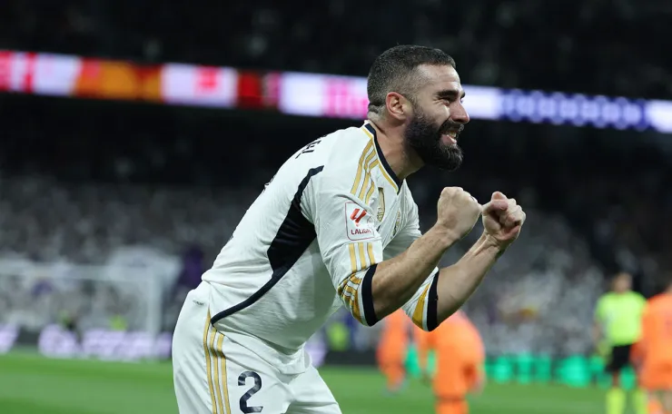 Dani Carvajal con el Real Madrid