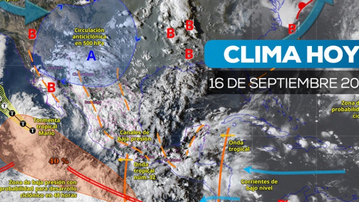 Tormentas y riesgo de inundaciones este 16 de septiembre en varias entidades: Conoce el clima hoy