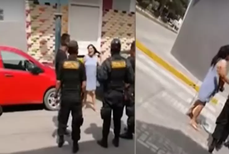 Mujer cacha a su hijo con amante y trata de azotarlos a latigazos